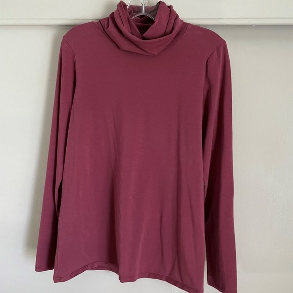 Peruvian Connection Pima Cotton Extreme T-Neck Stretch Turtleneck Top Size L - Picture 11 of 13